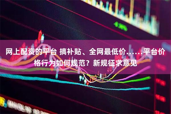 网上配资的平台 搞补贴、全网最低价……平台价格行为如何规范？新规征求意见